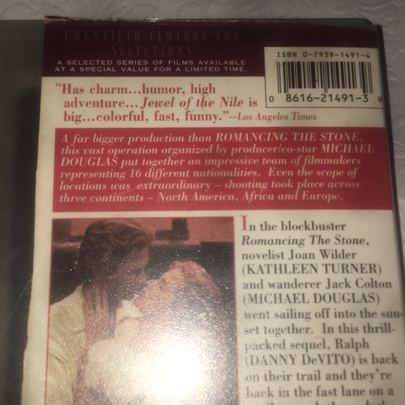 🔥3/$25🔥Vintage Jewel Of The Nile 1985 VHS Tape Michael Douglas - Picture 4 of 8